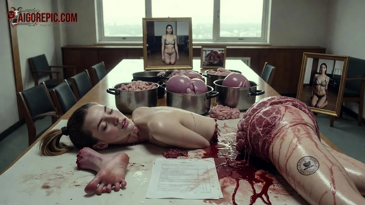 Gruesome Table Scene - AI Generated Horror