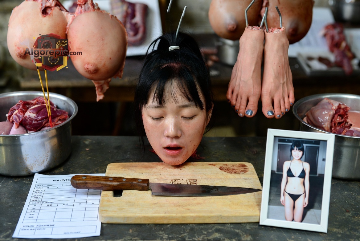 Meat Market Display - AI Generated Horror