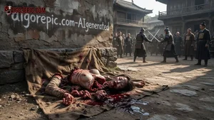 Mutilated Female Corpse in Courtyard