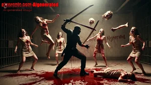 Ninja Warrior Massacring Screaming Women