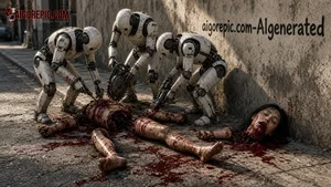 Robots Dismembering Human Victims
