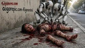 Robots Dismembering Woman