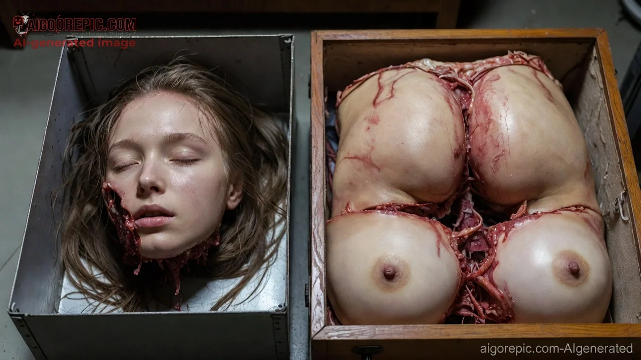 Severed Head and Torso Parts - AI Generated Horror