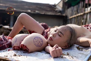 Slaughtered Pigs on Ground