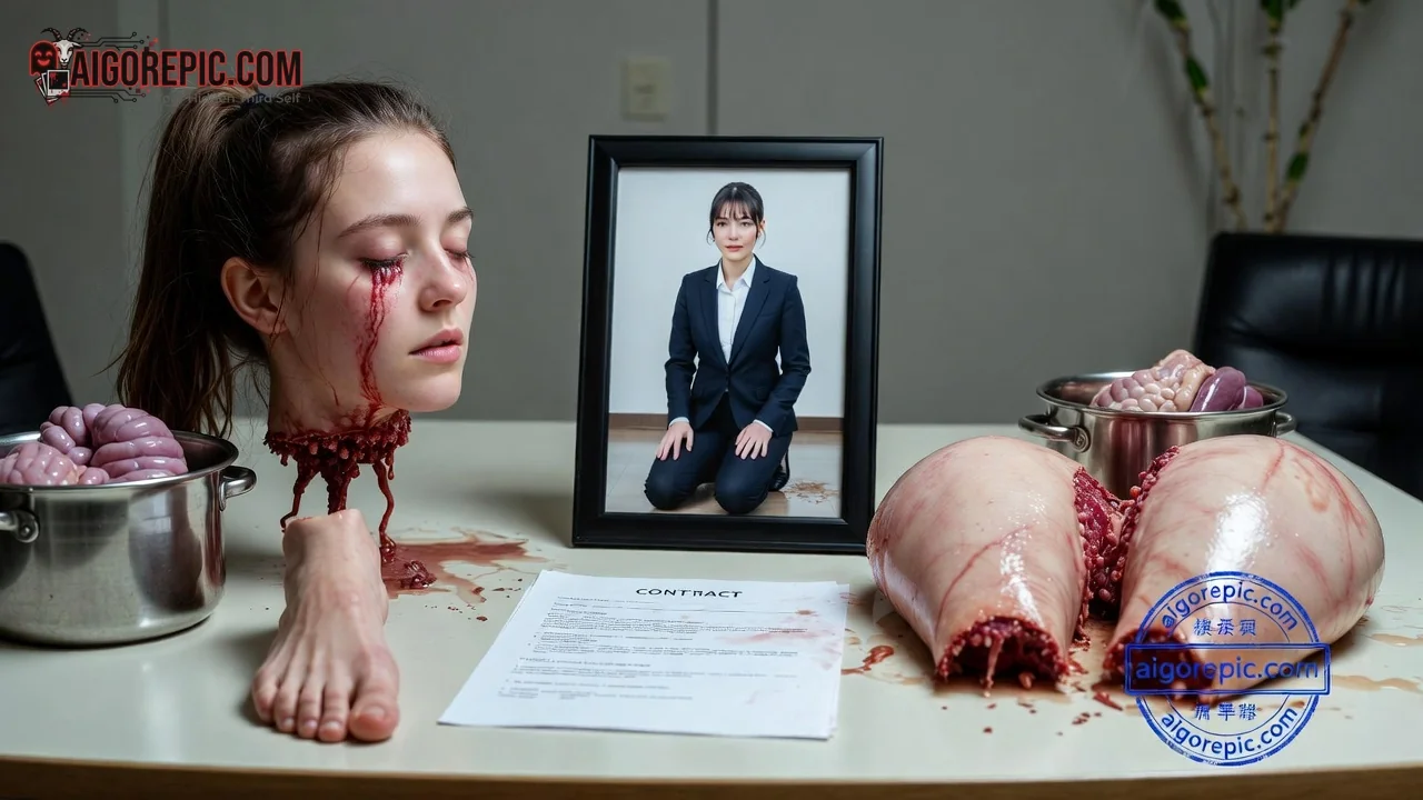 Surreal Contract Scene - AI Generated Horror