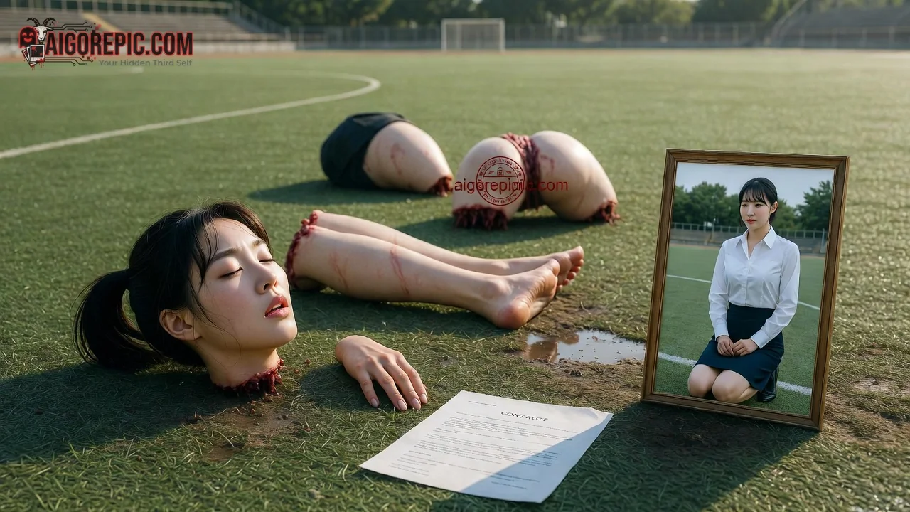 Tragic Scene on Soccer Field - AI Generated Horror