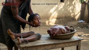 Woman Holding Severed Head