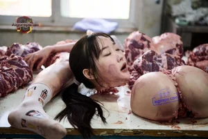 Woman in Meat Processing Room