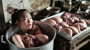 Woman in Meat Tub