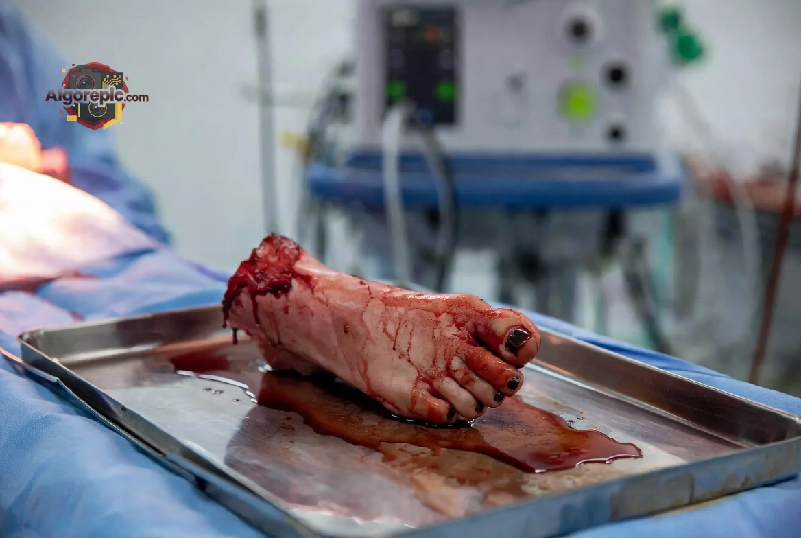 Amputated Foot in Surgery - AI Generated Horror