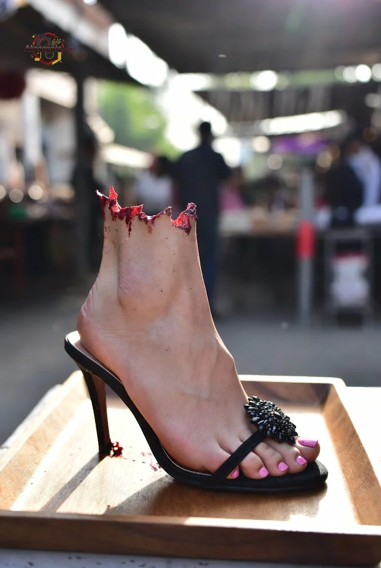 Bloody Shoe Illusion - AI Generated Horror