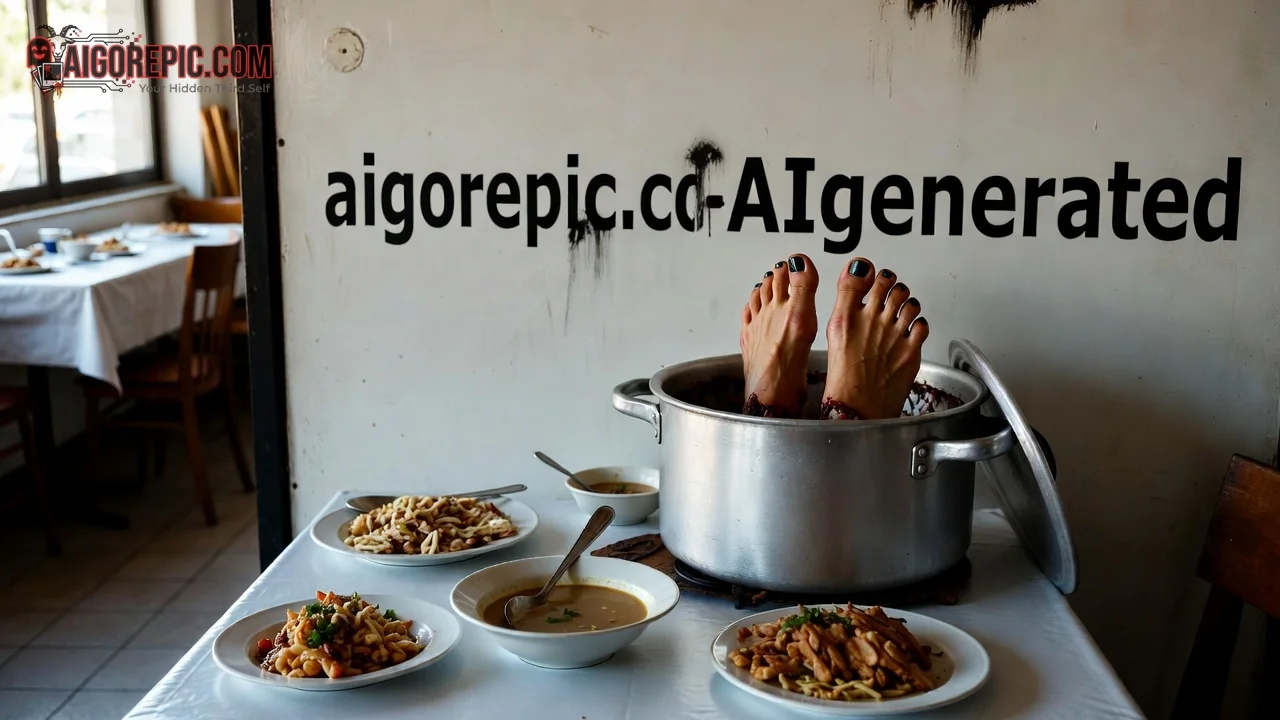 Feet in Cooking Pot - AI Generated Horror