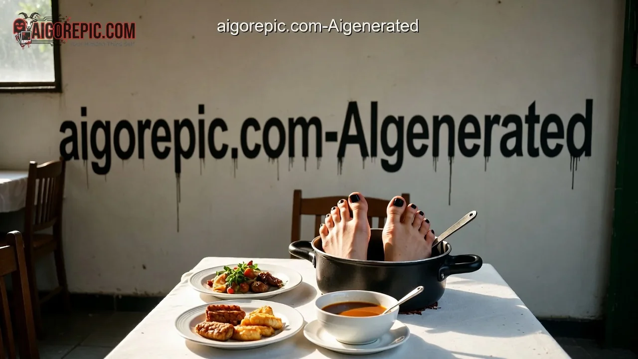 Feet in Cooking Pot - AI Generated Horror