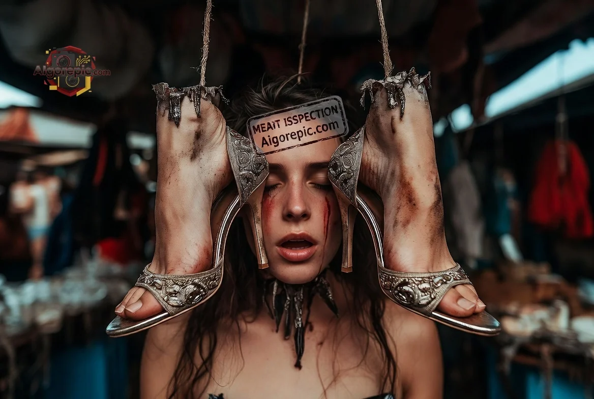 Meat Inspection Surreal Portrait - AI Generated Horror