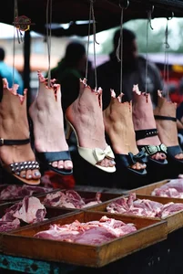 Meat Shoes Display