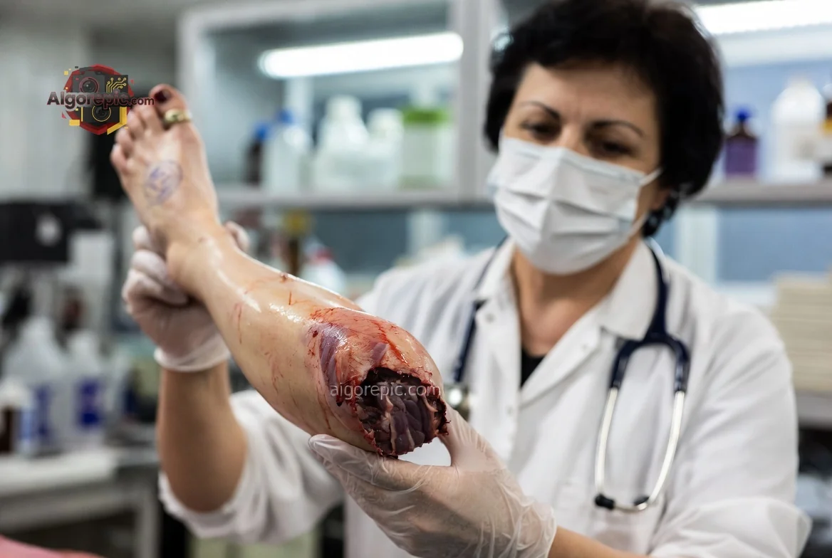 Severe Leg Injury Examination - AI Generated Horror