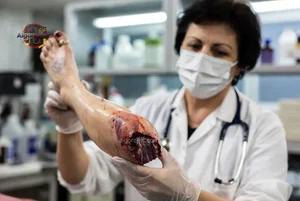 Severe Leg Injury Examination