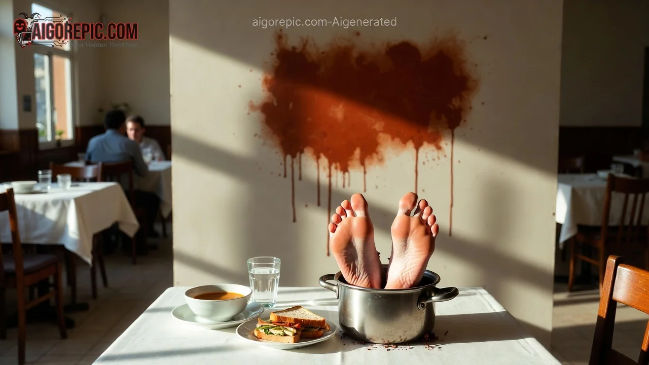 Severed Feet in Cooking Pot - AI Generated Horror