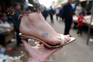 Severed Foot in Heel