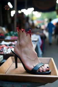 Severed Foot in Heel