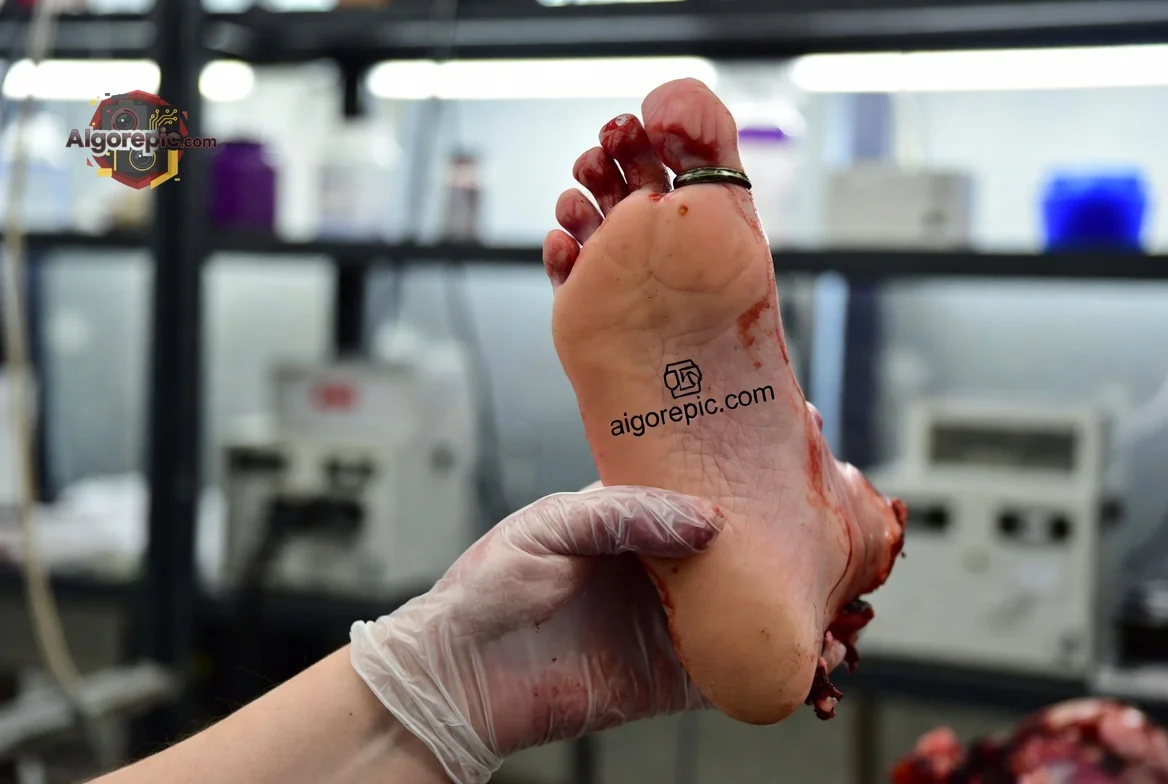 Severed Foot in Lab - AI Generated Horror