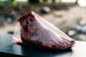 Severed Foot in Plastic
