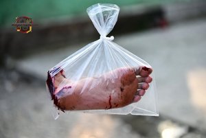 Severed Foot in Plastic Bag