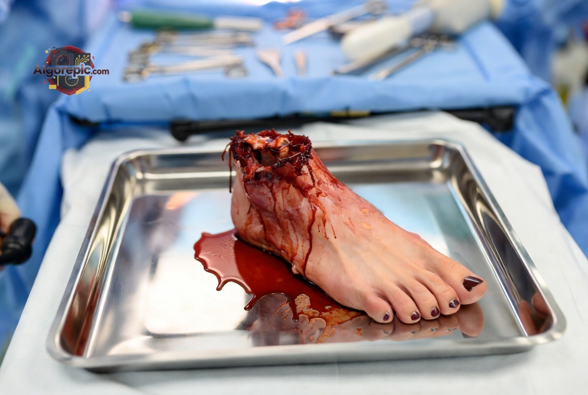 Severed Foot in Surgery - AI Generated Horror