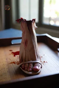 Severed Foot on Tray