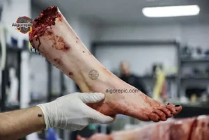 Severed Leg in Morgue