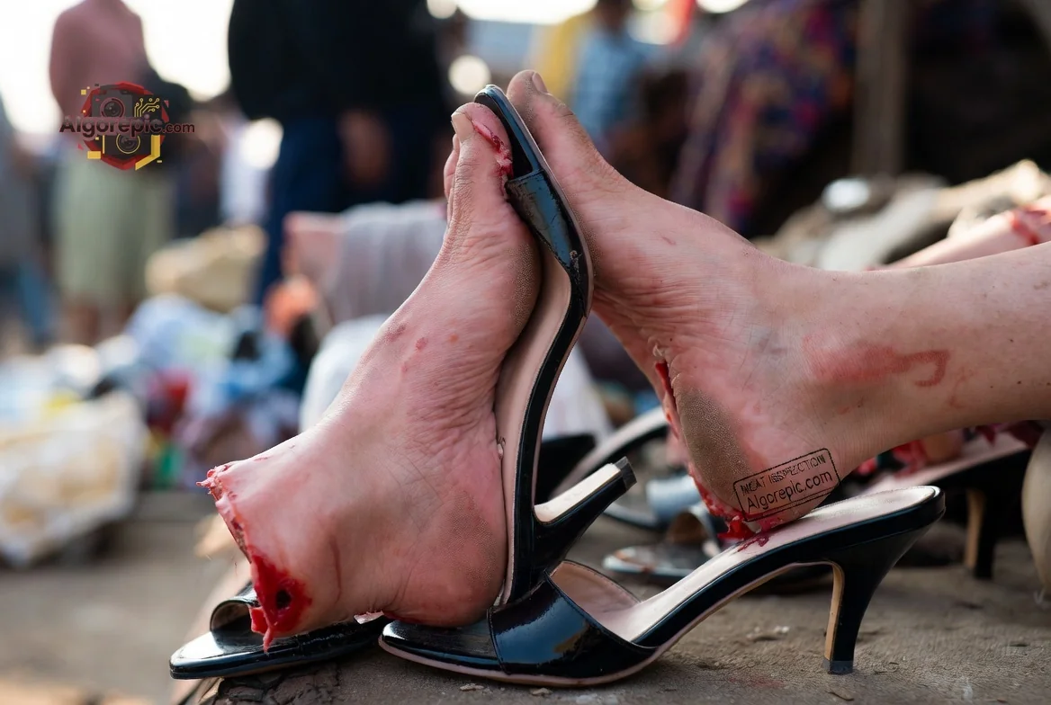 Severed Legs in Heels - AI Generated Horror
