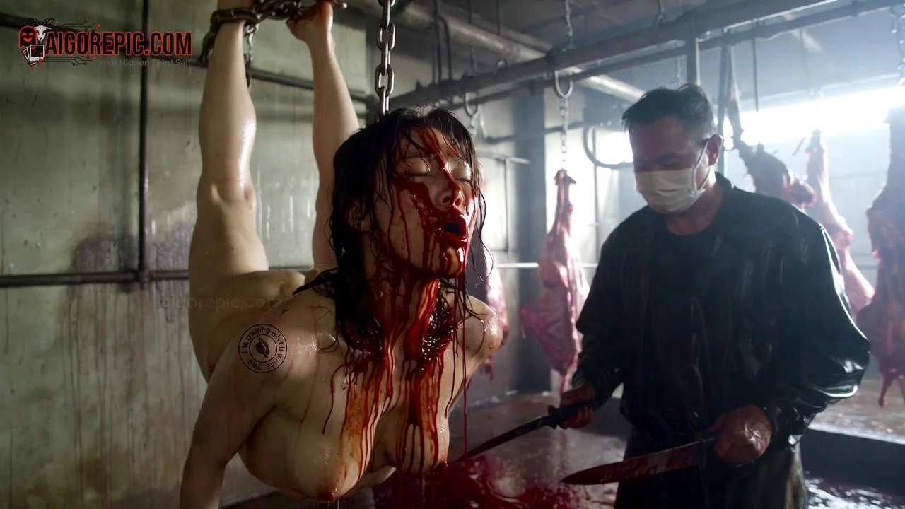 Bloody Slaughterhouse Scene - AI Generated Horror