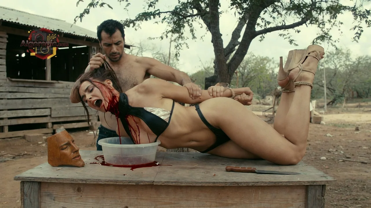 Bloody Struggle in Outback - AI Generated Horror