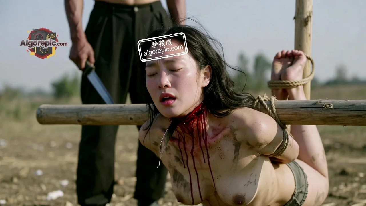 Bound Woman in Distress - AI Generated Horror