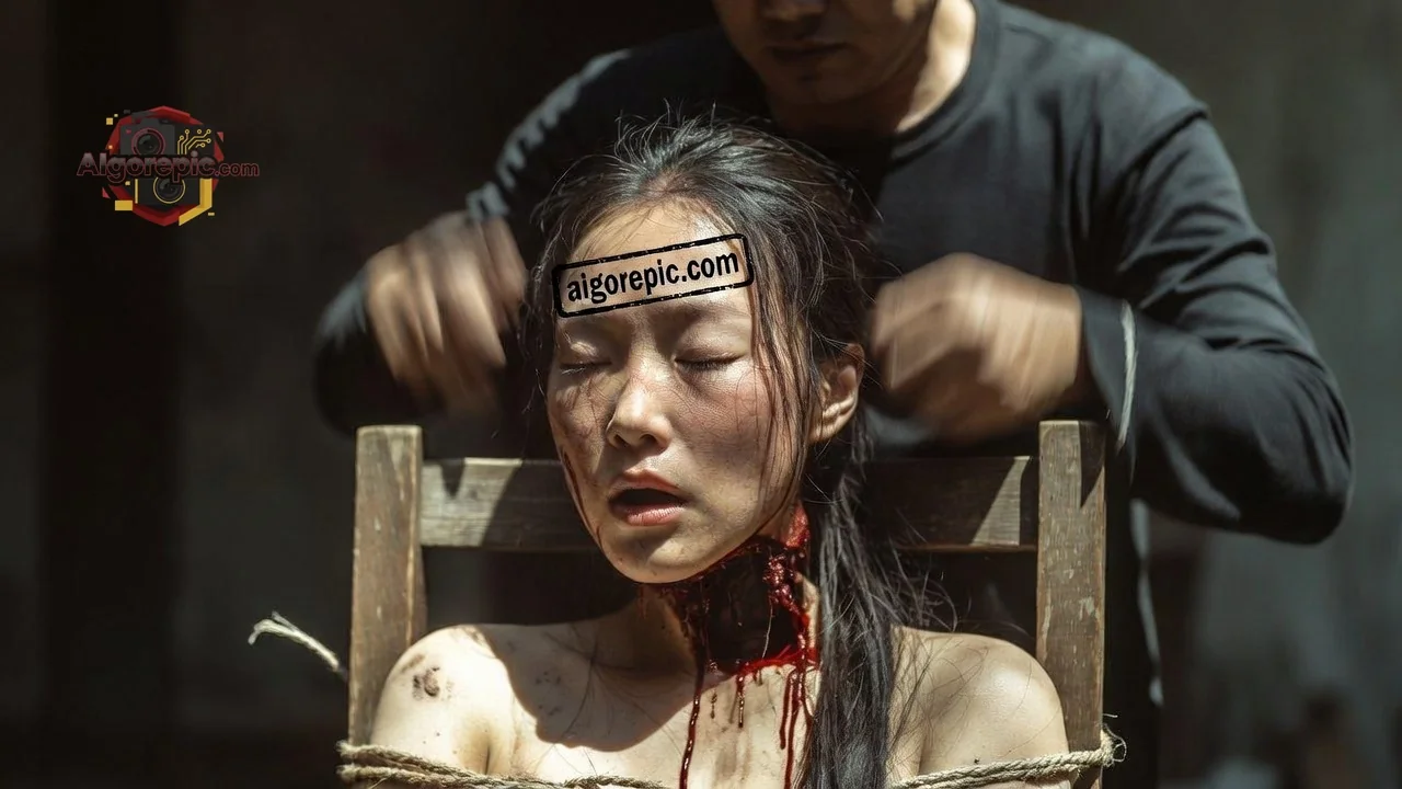 Bound Woman in Distress - AI Generated Horror