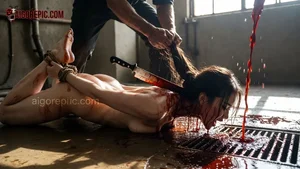 Bound Woman Stabbed in Neck