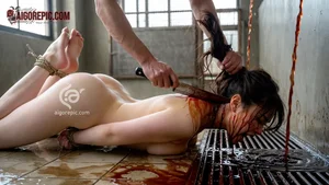 Bound Woman Stabbed in Neck