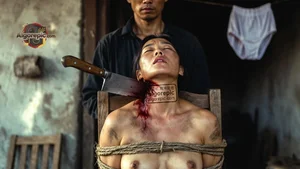 Bound Woman with Knife