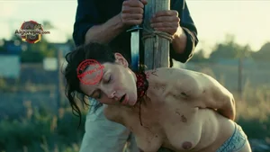 Bound Woman with Knife