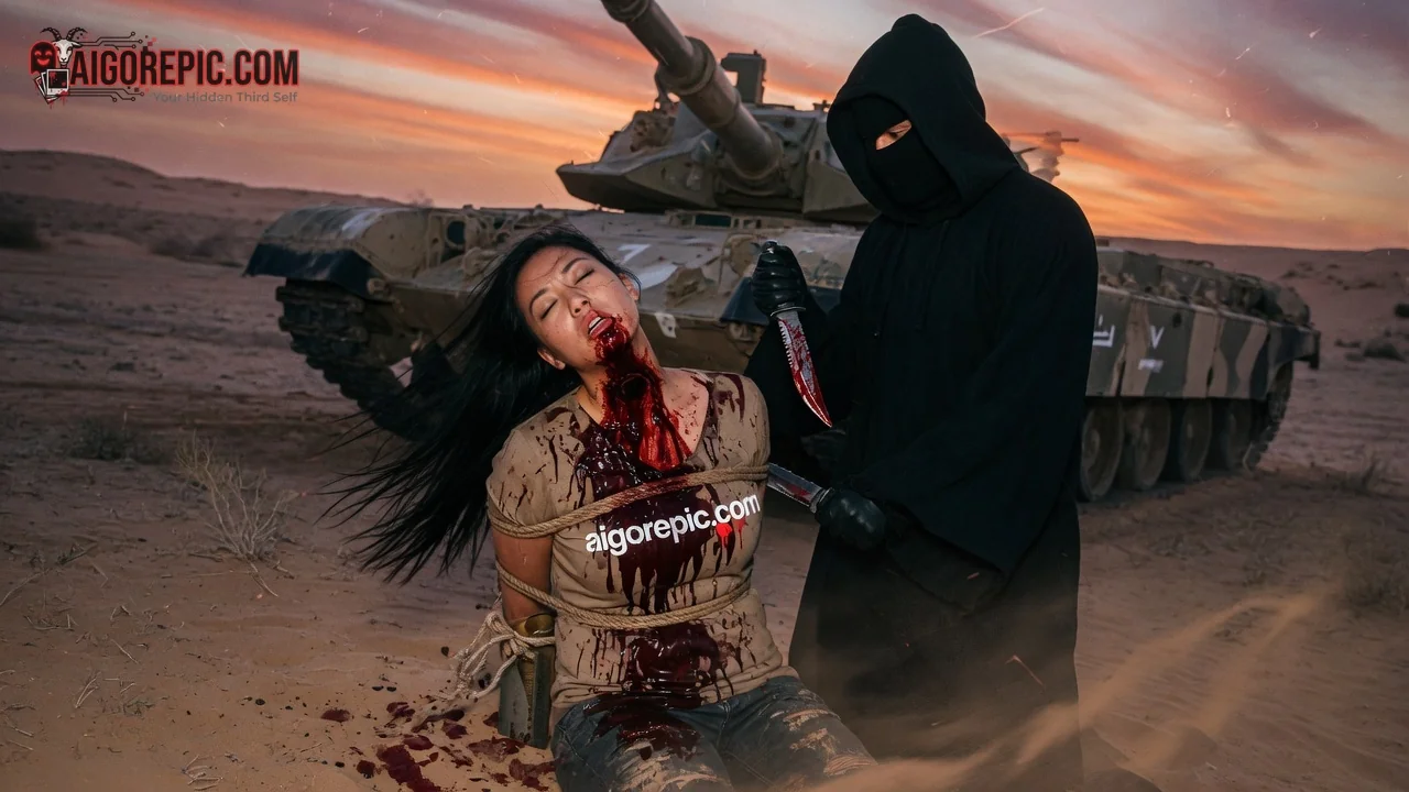 Desert Tank Execution Horror - AI Generated Horror