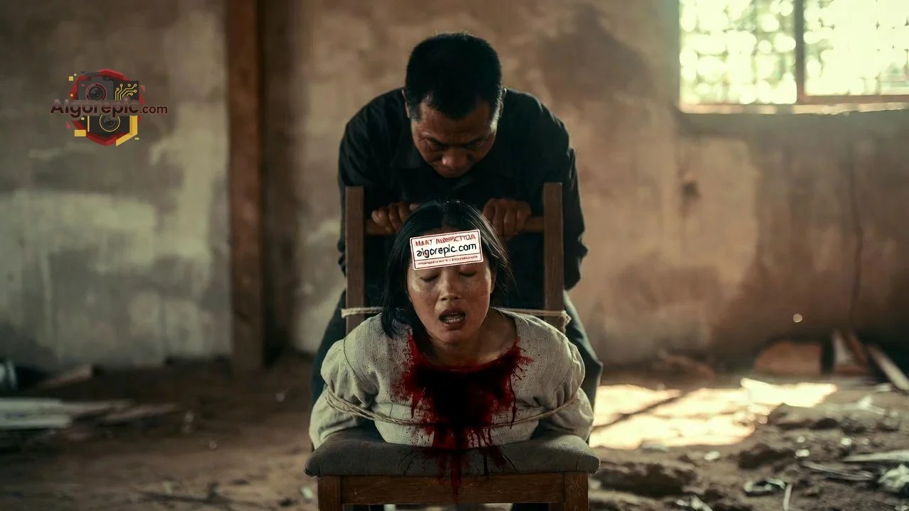 Execution Scene in Ruins - AI Generated Horror