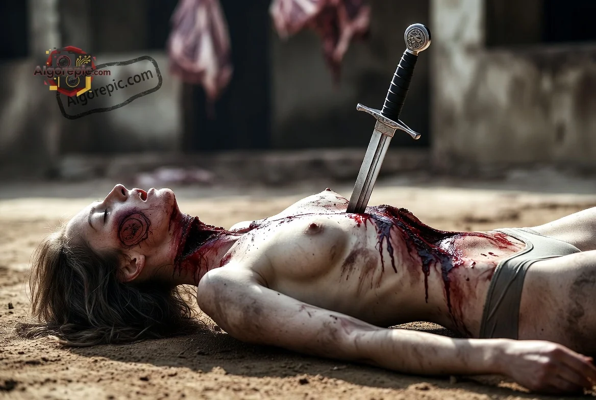 Fatal Stab Wound Scene - AI Generated Horror