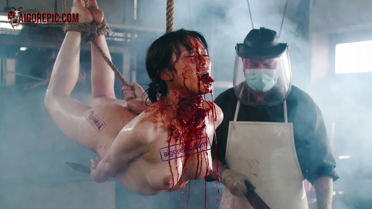 Gruesome Butcher Scene - AI Generated Horror