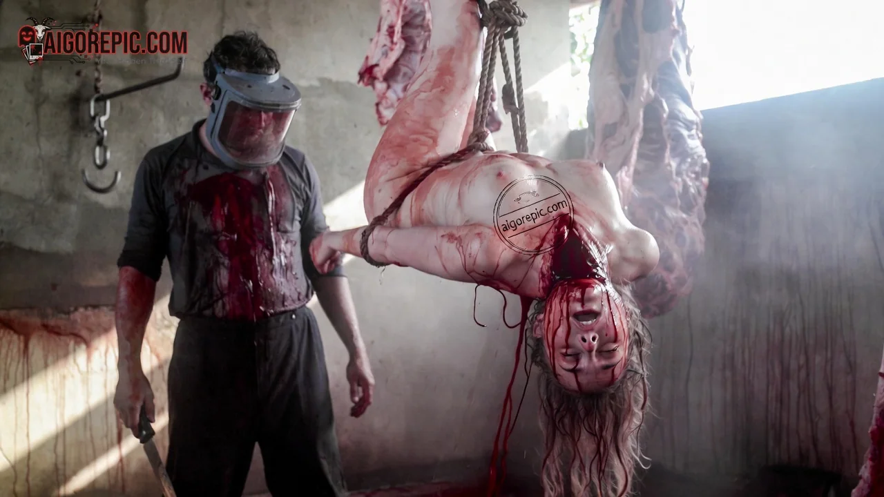 Gruesome Butcher Scene - AI Generated Horror