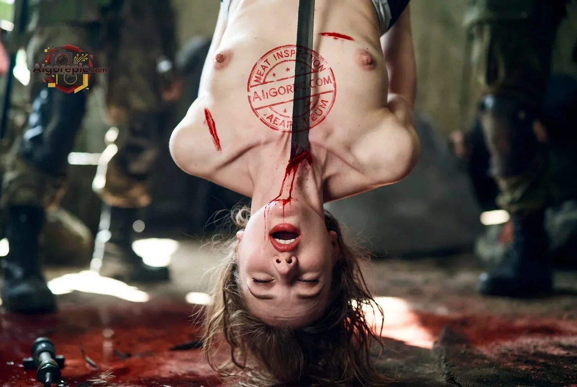 Hanging Woman with Stamp - AI Generated Horror