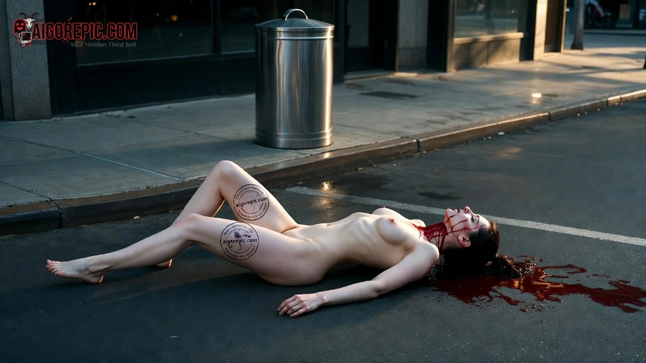Nude Woman on Street - AI Generated Horror