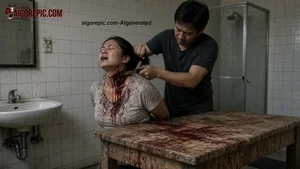 Violent Bathroom Attack Scene