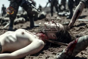 War Scene with Fallen Soldier