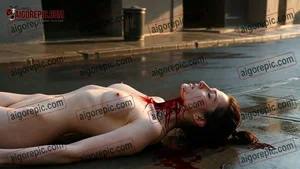 Woman Lying in Blood