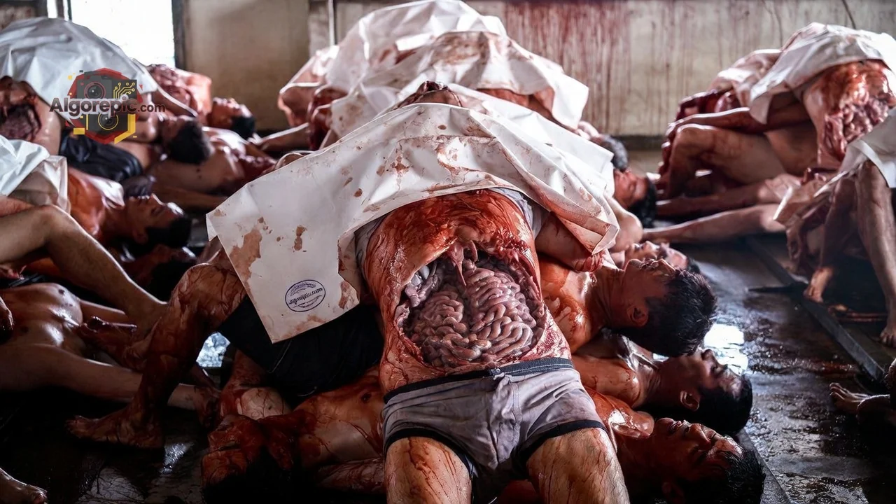 Aftermath of Violence Scene - AI Generated Horror